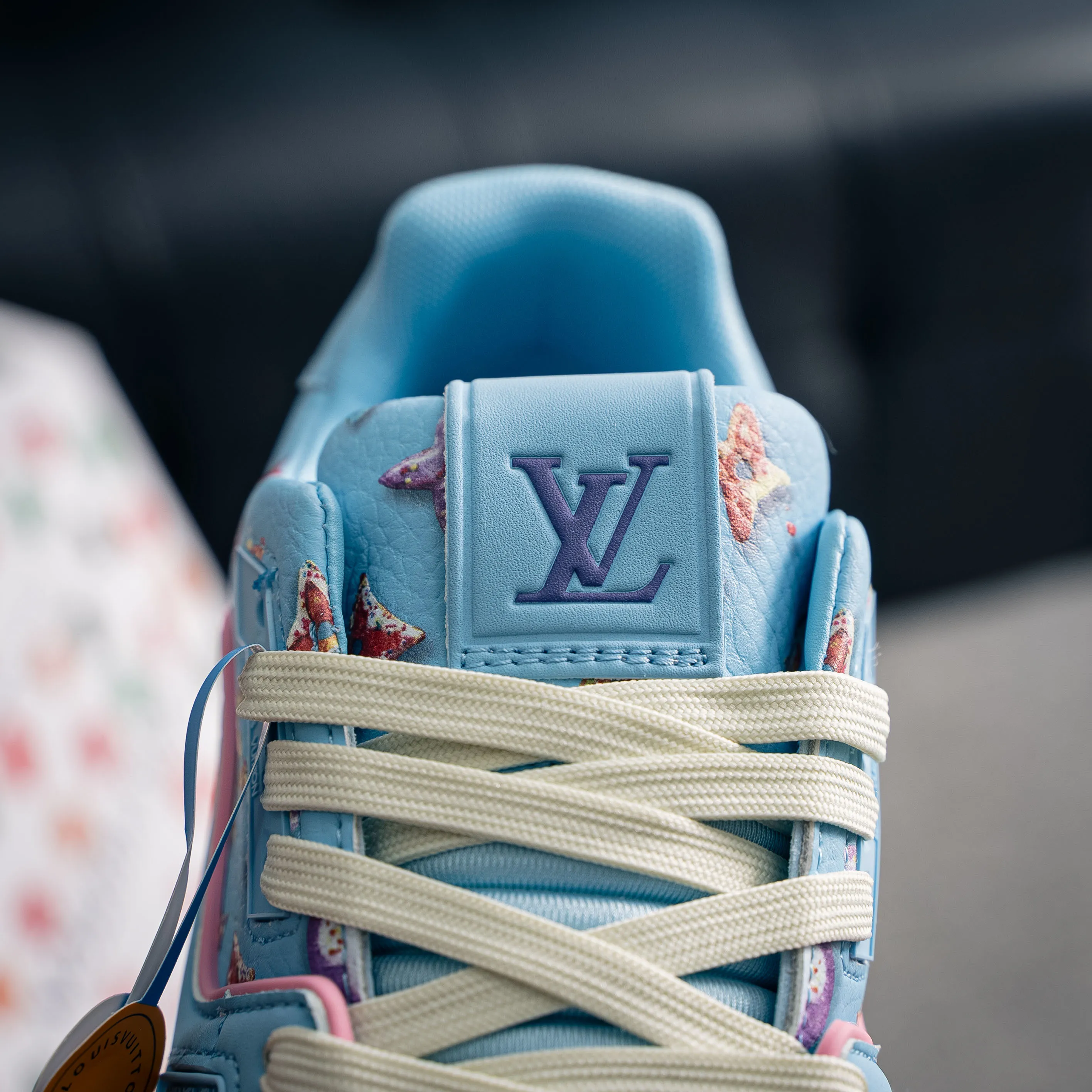 【 】 Louis Vuitton Trainer Sneaker Low Series Low-Top Retro Versatile Skate Shoes“ Virgil Abloh Retro Shoes ，